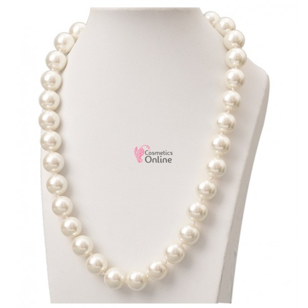 Colier  elegant AS45PP cu perle din sticla Crem 47 cm